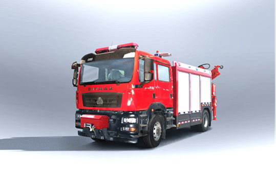 Wóz strażacki SINOTRUK z silnikiem Diesla, napęd tylny, 6 miejsc, manualna skrzynia biegów 4×2