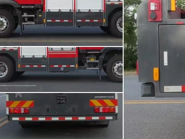 Wóz strażacki SINOTRUK z silnikiem Diesla, napęd tylny, 6 miejsc, manualna skrzynia biegów 4×2 3